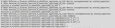 来自 statsd exporter 的 prometheus 格式的指标