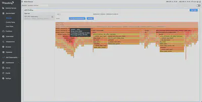 启用写入的 off-CPU 剖析火焰图